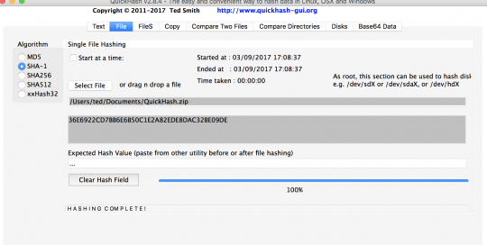 QuickHash 3.3.2 for windows instal